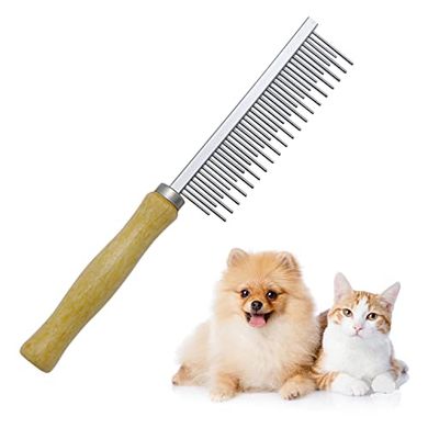 Multi-Tooth Wooden Dog & Cat Grooming Comb
