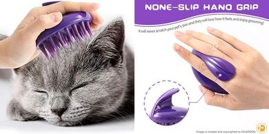 Soft Silicone Cat Brush: Removes Mats, Tangles & Shed Hair
