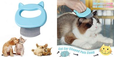 Soft Cat & Dog Dematting Comb (Blue)
