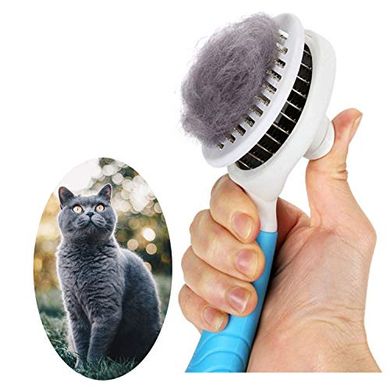 Self-Cleaning Slicker Brush: Easy Cat & Dog Grooming
