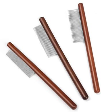 Wooden Pet Comb: 3-Piece Grooming Set for Dogs, Cats & Pets
