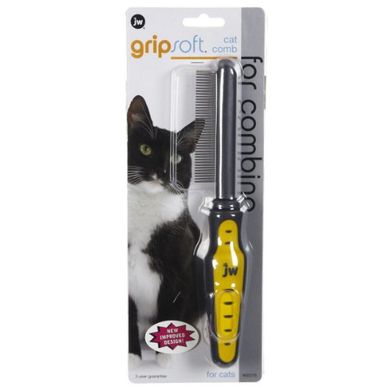 GripSoft Cat Comb: Shed & Tangle Remover (Medium/Long Hair)
