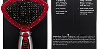 CHI Cat Grooming Brush: Double-Sided Bristles & Ergonomic Handle
