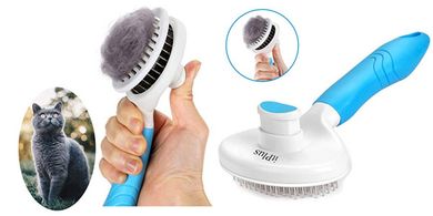 Self-Cleaning Slicker Brush: Easy Grooming for Cats & Dogs
