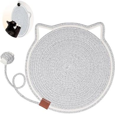 Round Cotton Rope Cat Scratcher Mat & Furniture Protector
