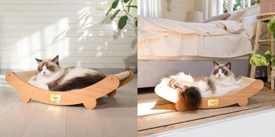 Sisal Cat Scratching Hammock Bed (Medium, Wooden)
