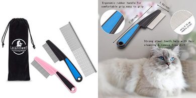 Laiannwell Professional Pet Grooming Comb (3-Pack)
