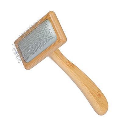 Muse & Iris Pet Slicker Brush: Bamboo Handle, Removes Shedding & Tangles
