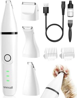 oneisall Rechargeable Cordless Paw Trimmer: 3 Blades, Low Noise
