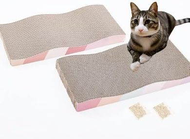 Reversible Cat Scratching Board with Catnip (2-pack)
