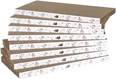 Reversible Cat Scratch Pad: 8 Durable, Recyclable Cardboard Packs
