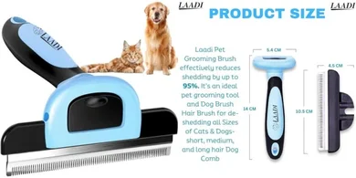 LAADI Deshedding Tool: 95% less shedding in 10 minutes. Ergonomic design.