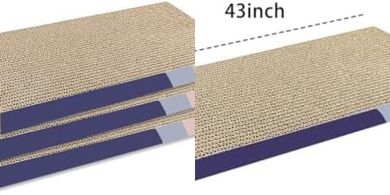 Recycled Corrugated Cat Scratch Pads (3-pack): Blue-Purple, Double-Sided
