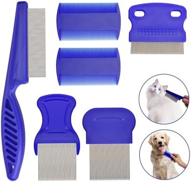 Pet Flea & Lice Combs (6-Pack, Small-Large)
