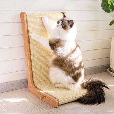 Large Replaceable Sisal Cat Scratcher: Vertical L-Shape Scratching Post
