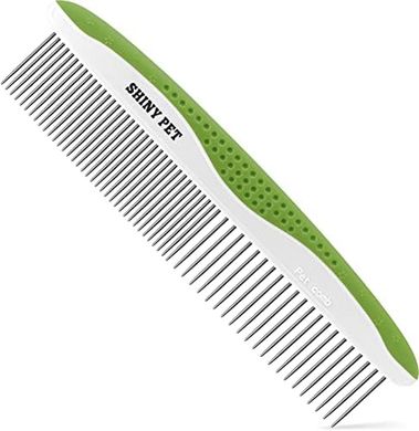 Pet Grooming Comb: Stainless Steel, Non-Slip, Removes Tangles & Mats (eBook Included)
