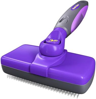 Hertzko Self-Cleaning Slicker Brush: Removes pet shedding, long & short hair.