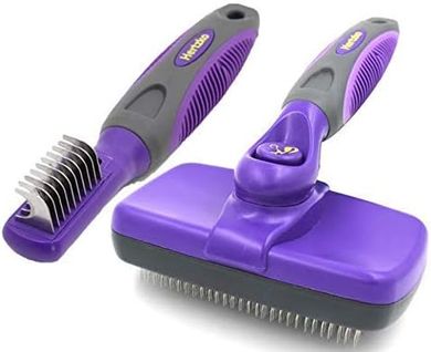 Hertzko Self-Cleaning Slicker Brush & Mat Remover Comb
