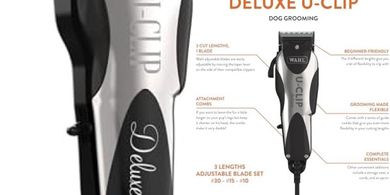 Wahl Pro Animal Deluxe Trimmer: 3 lengths, 7 combs, for light/medium coats.
