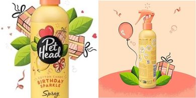 Pet Head Birthday Sparkle Dog Spray: Cotton Candy, Sensitive Skin, Vegan
