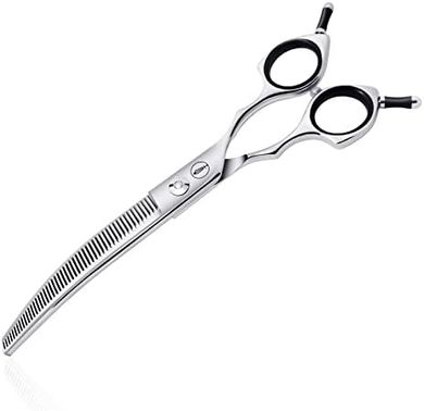 Hashimoto 7" Lightweight Curved Thinning Shears (50 Teeth, 30% Thinning) for Pets
