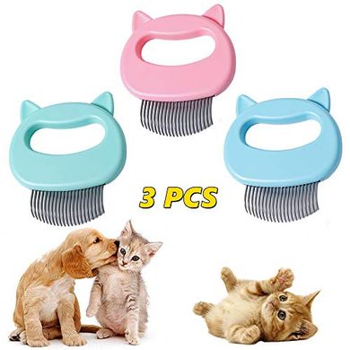 3-Piece Cat & Dog Deshedding & Massage Comb Set
